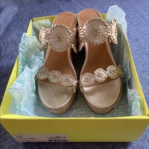 Jack Rogers NEW Leigh Wedge Sandal Natural Cork